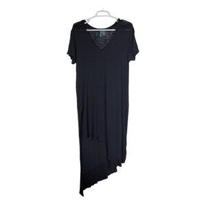 Left Of Center Asymmetrical T Shirt Knit Dress Burnout Thin Knit Medium